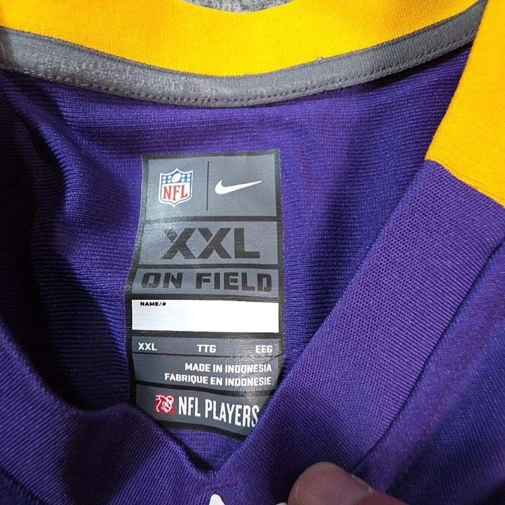 Minnesota Vikings Jersey Mens 2XL Purple NFL Football Case Keenum Nike On Field